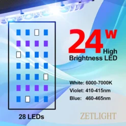 Zetlight E3 Led Nano Marine Reef Light 24